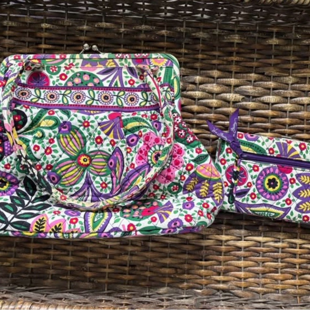 Vera Bradley Multicolor Floral Shoulder Bag Set